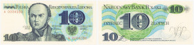 Banknotes of the Polish People Republic
POLSKA / POLAND / POLEN / POLOGNE / POLSKO

10 zlotych 1982 seria A 

Dość niski numer.Pięknie zachowane....
