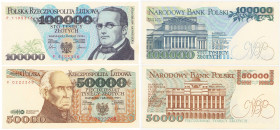 Banknotes of the Polish People Republic
POLSKA / POLAND / POLEN / POLOGNE / POLSKO

50.000 zlotych 1989 seria F i 100.000 zlotych 1990 seria P 

...