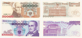 Banknotes of the Polish People Republic
POLSKA / POLAND / POLEN / POLOGNE / POLSKO

50.000 zlotych 1993 seria H i 100.000 zlotych 1993 seria AE 
...