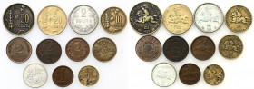 Lithuania and Latvia
Lithuania, Latvia. Lithium, cent, santimi, set of 11 coins 

Zróżnicowany zestaw 11 monet. Dwie monety srebrne.&nbsp;Pozycje w...