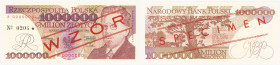Banknotes of the Polish People's Republic - Specimens
POLSKA / POLAND / POLEN / POLOGNE / POLSKO

SPECIMEN / PATTERN. 1.000.000 zlotych 1991 seria ...