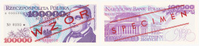 Banknotes of the Polish People's Republic - Specimens
POLSKA / POLAND / POLEN / POLOGNE / POLSKO

SPECIMEN / PATTERN. 100.000 zlotych 1993 seria A ...