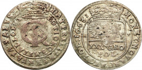 John II Casimir 
POLSKA/ POLAND/ POLEN / POLOGNE / POLSKO

Jan II Kazimierz. Tymf (złotówka) 1663, Bydgoszcz 

Zielonkawa patyna. Poprawnie wybit...