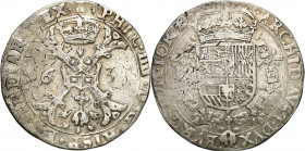 Netherlands
The Spanish Netherlands, Philip IV (1621-1665). Patagon 1663 ?, Tournai 

Jak na ten typ dobrze wybita moneta.Davenport 4470

Details...