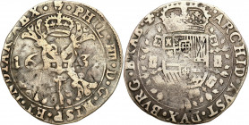 Netherlands
The Spanish Netherlands, Philip IV (1621-1665). 1/2 patagona 1637 ?, Antwerp 

Ciemna patyna.Delmonte 301

Details: 13,83 g Ag 
Cond...