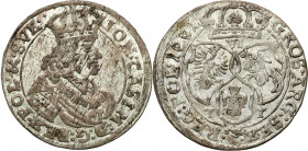 John II Casimir 
POLSKA/ POLAND/ POLEN / POLOGNE / POLSKO

Jan II Kazimierz. Szóstak 1661 (6 groszy) TT, Bydgoszcz 

Na rewersie inicjały TT - To...