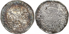 Netherlands
The Spanish Netherlands, Philip IV (16211665). Patagon 1656, Antwerp 

Kolorowa patyna.Davenport 4462

Details: 28,00 g Ag 
Conditio...