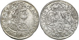 John II Casimir 
POLSKA/ POLAND/ POLEN / POLOGNE / POLSKO

Jan II Kazimierz Szóstak (6 groszy) 1667 TLB, Bydgoszcz 

Odmiana z rozetką pomiędzy w...