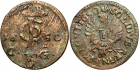 John II Casimir 
POLSKA/ POLAND/ POLEN / POLOGNE / POLSKO

Jan II Kazimierz. Szeląg 1650 CG, Bydgoszcz - RARITY R5 

Aw.: Monogram królewski ICR,...