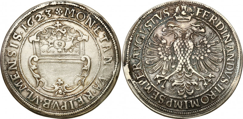 Germany
Germany. Bavaria. Ulm - the city. Thaler 1623 

Aw.: Zdobiony herb mi...