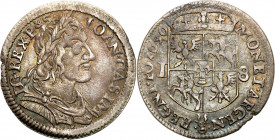 John II Casimir 
POLSKA/ POLAND/ POLEN / POLOGNE / POLSKO

Jan II Kazimierz. Ort (18 groszy) 1650, Wschowa 

Aw.: Popiersie króla w prawo, w wień...