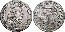 John II Casimir 
POLSKA/ POLAND/ POLEN / POLOGNE / POLSKO

Jan II Kazimierz. Ort (18 groszy) 1657 IT, Krakow / Cracow - BEAUTIFUL 

Aw.: Popiersi...