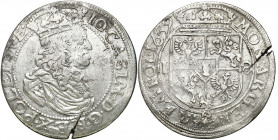 John II Casimir 
POLSKA/ POLAND/ POLEN / POLOGNE / POLSKO

Jan Kazimierz. Ort (18 groszy) 1659 TLB, Krakow / Cracow - końcówka SVE 

Aw.: Popiers...