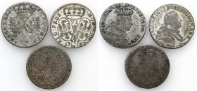 Germany
Germany, Prussia. Frederick II (1740 1786). Szstak 1757 B, Wrocaw and Knigsberg, a set of 3 coins 

Jeden egzemplarz z nieczytelną datą. Ob...