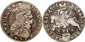 John II Casimir 
POLSKA/ POLAND/ POLEN / POLOGNE / POLSKO

Jan Kazimierz. Szóstak (6 groszy) 1666, Wilno / Vilnius - RARE 

Aw.: Popiersie króla ...