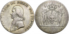 Germany
Germany, Prussia. Frederick William III (1797 1840). Thaler 1801 A. 

Zielonkawa patyna.AKS 10; Davenport 75

Details: 21,99 g Ag 
Condi...