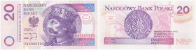 Polish banknotes 1994-2021
POLSKA / POLAND / POLEN / POLOGNE / POLSKO

20 zlotych 1994 seria ZA - seria zastępcza 

Najrzadsza seria zastępcza ZA...