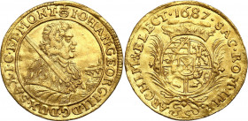 Germany
Germany, Saxony. Johann Georg III (1680-1691). Ducat 1687, Dresden - RARE 

Aw.: Popiersie księcia w&nbsp; gronostajowym płaszczu elektorsk...