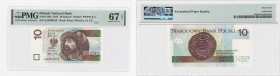 Polish banknotes 1994-2021
POLSKA / POLAND / POLEN / POLOGNE / POLSKO

10 zlotych 2012 seria AA, PMG 67 EPQ 

Rzadsza, początkowa seria AA.Wyśmie...
