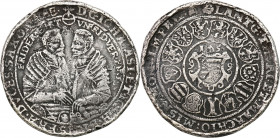 Germany
Germany, Sachsen-Gotha-Coburg. Johann Casimir and Johann Ernst (1572-1633). Thaler 1599, Coburg 

Moneta wyjęta z zawieszki, gięta ze znacz...