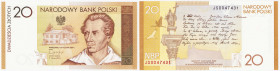 Polish banknotes 1994-2021
POLSKA / POLAND / POLEN / POLOGNE / POLSKO

20 zlotych 2009 Juliusz Słowacki 

Emisyjny stan zachowania. Egzemplarz w ...