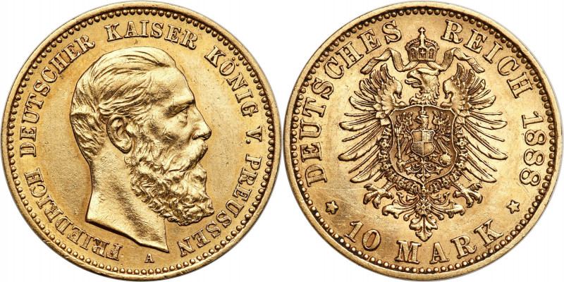 Germany
Germany, Prussia. Frederick III. 10 marks 1888 A, Berlin 

Atrakcyjny...
