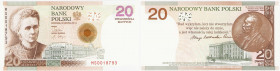 Polish banknotes 1994-2021
POLSKA / POLAND / POLEN / POLOGNE / POLSKO

20 zlotych 2011 Maria Skłodowska-Curie 

Emisyjny stan zachowania. Egzempl...