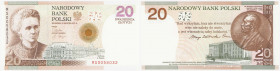 Polish banknotes 1994-2021
POLSKA / POLAND / POLEN / POLOGNE / POLSKO

20 zlotych 2011 Maria Skłodowska-Curie 

Emisyjny stan zachowania. Egzempl...