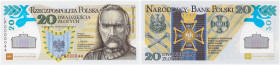 Polish banknotes 1994-2021
POLSKA / POLAND / POLEN / POLOGNE / POLSKO

20 zlotych 2014, Józef Piłsudski - Nr 0000044 

Bardzo niski numer 0000044...
