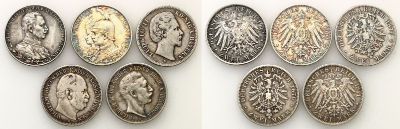 Germany
Germany, Bavaria and Prussia. 2 brands 1876-1913, set of 5 coins 

Ob...