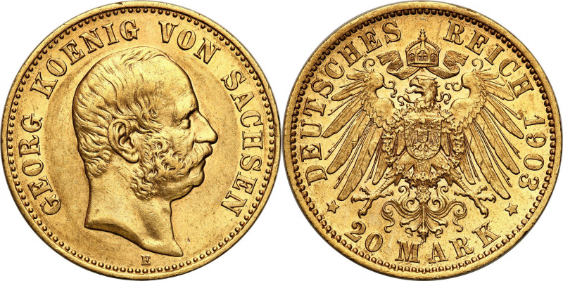 Germany
Germany, Saxony. 20 marks 1903 E, Muldenhtten 

Rzadsza dwudziestomar...