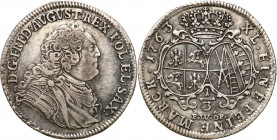 Augustus III the Sas 
POLSKA / POLAND / POLEN / SACHSEN / SAXONY / FRIEDRICH AUGUST II / DRESDEN / LEIPZIG

August III Sas. 1/3 talara 1763 EDC, Dr...