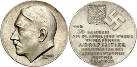 Germany
Germany, the Third Reich. Medal A. Hitler 1939, silver 

Napis na rancie.&nbsp;Ładny stan zachowania.&nbsp;Colb./Hyder 117

Details: 24,5...