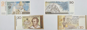 Polish banknotes 1994-2021
POLSKA / POLAND / POLEN / POLOGNE / POLSKO

20 zlotych 2009 Juliusz Słowacki i 50 zlotych 2006 Papież Jan Paweł II 

E...