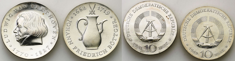 Germany
Germany DDR 10 Marek 1969 - 1970, set of 2 

W zestawie mennicze 10 m...