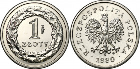 Nickel Probe Coins
POLSKA / POLAND / POLEN / PATTERN / PRL / PROBE / SPECIMEN

PRL. PROBA / SPECIMEN Nickel 1 zloty 1990 

Piękny egzemplarz. Nak...