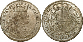 Augustus III the Sas 
POLSKA / POLAND / POLEN / SACHSEN / SAXONY / FRIEDRICH AUGUST II / DRESDEN / LEIPZIG

August III Sas. Szóstak 1754, Lipsk / L...