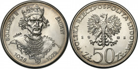Nickel Probe Coins
POLSKA / POLAND / POLEN / PATTERN / PRL / PROBE / SPECIMEN

PRL. PROBA / SPECIMEN Nickel 50 zlotych 1981 – Bolesław Śmiały – pop...