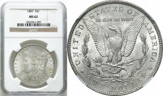 USA (United States of America)
USA. Dollar 1887, Philadelphia NGC MS62 - BEAUTIFUL 

Wspaniale zachowany egzemplarz, intensywny połysk menniczy. KM...
