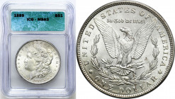 USA (United States of America)
USA. Dollar 1889, Philadelphia ICG MS63 - BEAUTIFUL 

Blask menniczy, pięknie zachowane.KM# 110

Details: 
Condit...