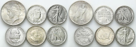 USA (United States of America)
USA. 1/2 dollar 1893-1952, 1922 dollar, set of 6 coins 

Pozycje w różnych stanach zachowania w przedziale od 1- do ...
