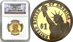 USA (United States of America)
USA. Dollar 2008 Andrew Jackson - Mirror Punch - NGC PF69 ULTRA CAMEO 

Piękna mennicza moneta.

Details: 
Condit...