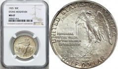 USA (United States of America)
USA. 1/2 dollar (50 cents) 1925 Stone Mountain NGC MS67 

Menniczy egzemplarz z mocnym połyskiem.Rzadkie w tym stani...