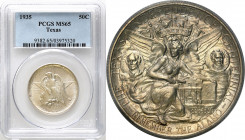 USA (United States of America)
USA. 1/2 dollar 1935 Texas Independence PCGS MS65 

Mennicza moneta z wysoką notą PCGS. Nakład: 9 996 szt.Red Book s...