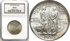 USA (United States of America)
US $ 1/2 1935 Daniel Boone NGC MS65 - BEAUTIFUL 

Piękny, menniczy egzemplarz. Intensywny połysk menniczy. Nakład: 1...