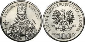 Nickel Probe Coins
POLSKA / POLAND / POLEN / PATTERN / PRL / PROBE / SPECIMEN

PRL. PROBA / SPECIMEN Nickel 100 zlotych 1988 – Jadwiga 

Piękny e...