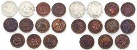 USA (United States of America)
USA. 1 - 5 Cent 1901 - 1910, set of 11 

Obiegowe stany zachowania.

Details: Cu, CuNi 
Condition: 3/5 (VF/5)