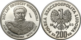 Nickel Probe Coins
POLSKA / POLAND / POLEN / PATTERN / PRL / PROBE / SPECIMEN

PRL. PROBA / SPECIMEN Nickel 200 zlotych 1983 - Odsiecz Wiedeńska - ...