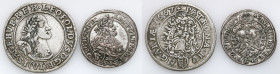 Ungarn
Silesia, Austria Leopold I. 6 cutters 1667 KB, Kremnica and 3 cutters 1696 CB, Brzeg, set of 2 coins. 

Patyna.Herinek 1241, 1564

Details...