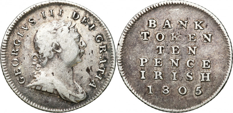 Great Britain
United Kingdom, George III (17601820). Token 10 pence 1805, Birmi...